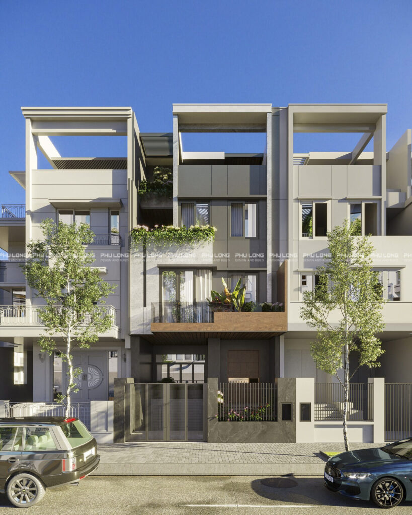 Phối cảnh mặt tiền biệt thự liền kề Mr Hung House Saigon Mystery Villas