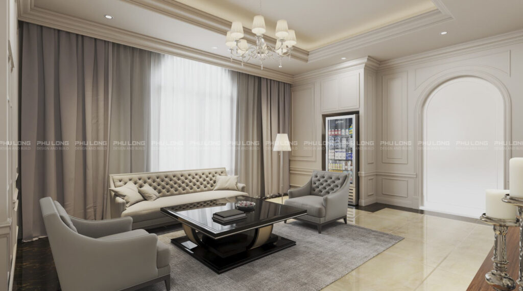 Nội thất phòng khách Mr Thắng Villa